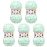 Пряжа Alize (Ализе) Softy Mega / уп.5 мот. по 100 г, 70м, 669 светло-бирюзовый