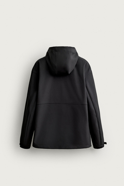 ZARA КУРТКА ИЗ ВЫСОКОТЕХНОЛОГИЧНОЙ ТКАНИ С ФЛИСОВОЙ ПОДКЛАДКОЙ, ЧЕРНЫЙ
