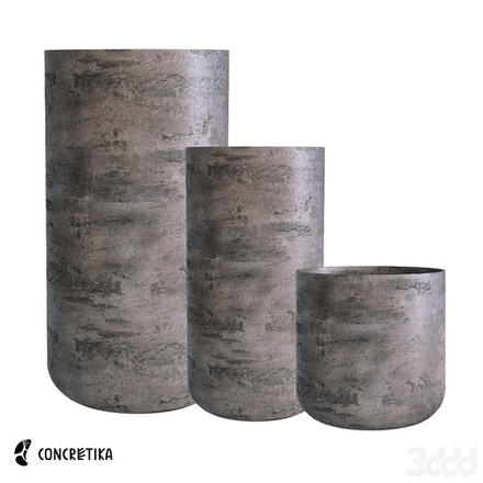Кашпо TOPPER CONCRETE GREY DARK D40 H90
