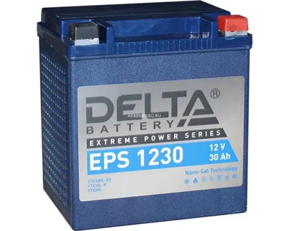 30Ah DELTA CT 1230 (YTX30L, YТX30L-BS, YB30L-B)