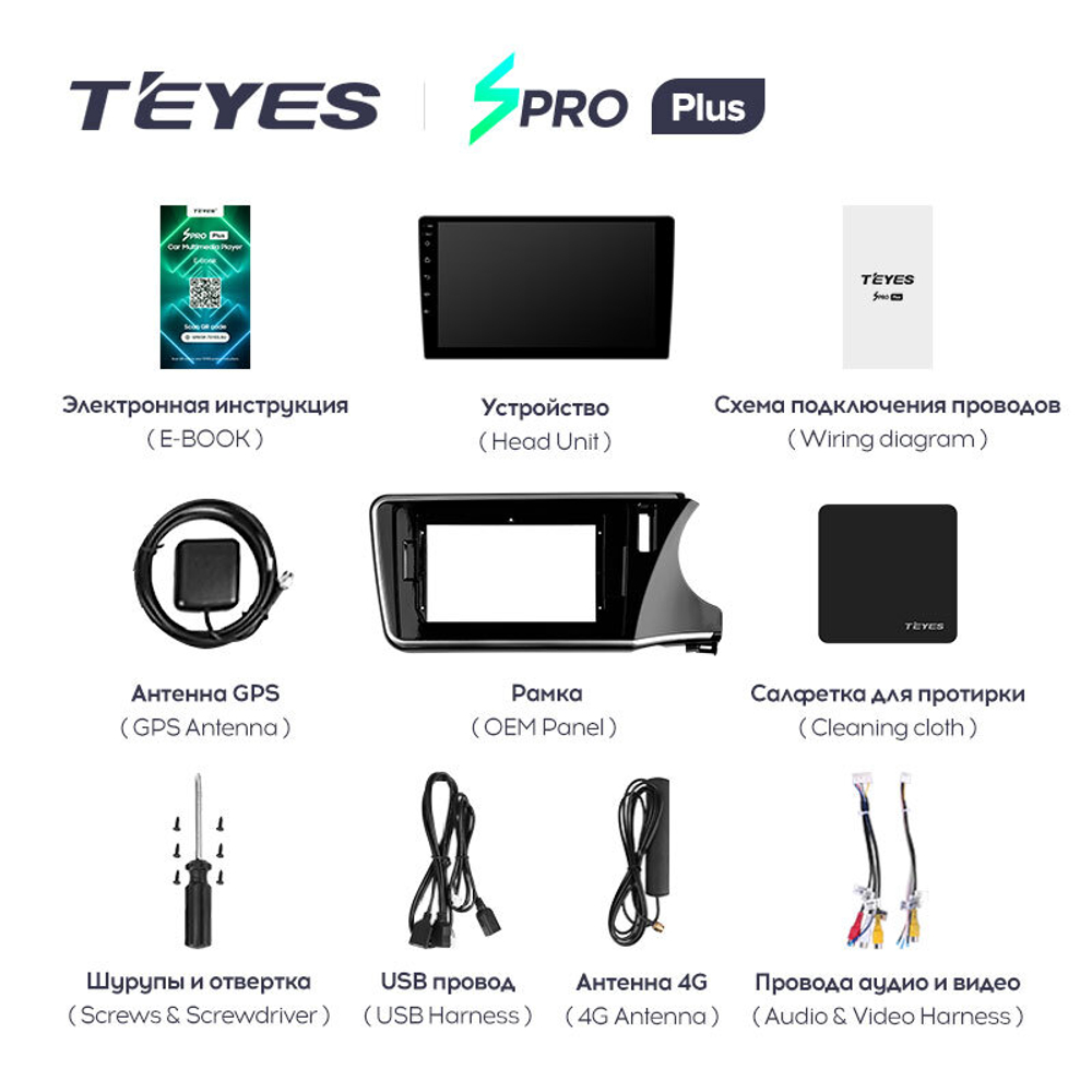 Teyes SPRO Plus 10,2" для Honda City, Grace 1  2014-2017 (прав)