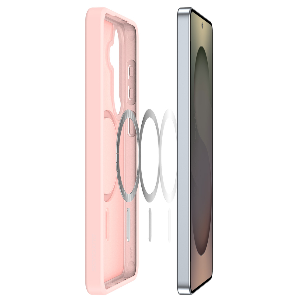 Чехол светло-розового цвета с MagSafe для Samsung Galaxy S26, серия Yind Series от Dux Ducis