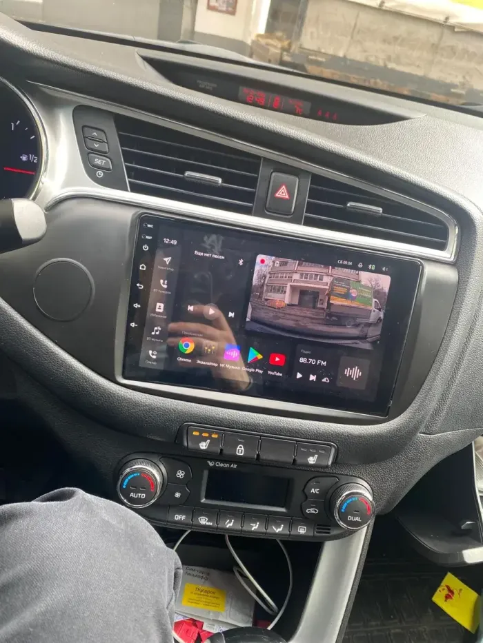 Магнитола для KIA Ceed 2 (JD) 2012-2018 (рамка матовая) - Kuberg QLed, Android 13, Быстрейшая, CarPlay, SIM-слот