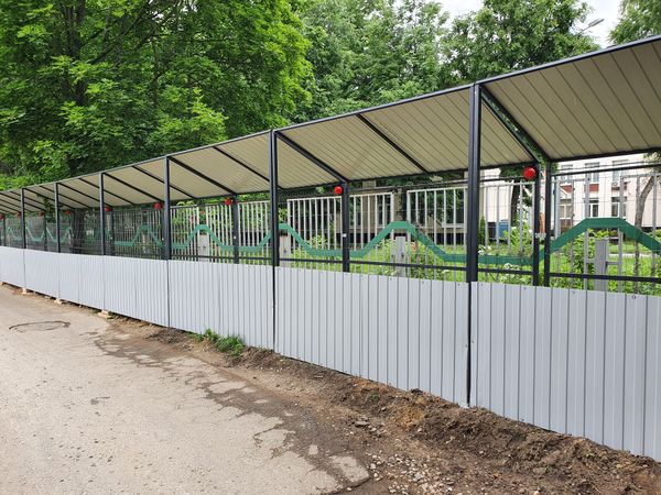 Ограждение с пешеходной галереей, ул. Ермишанцева