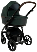 Детская коляска Roan Esso 3 в 1 с автокреслом Pituso Baesa Pro Black,Beige Canopy ESS113/1 Dark Green/Black