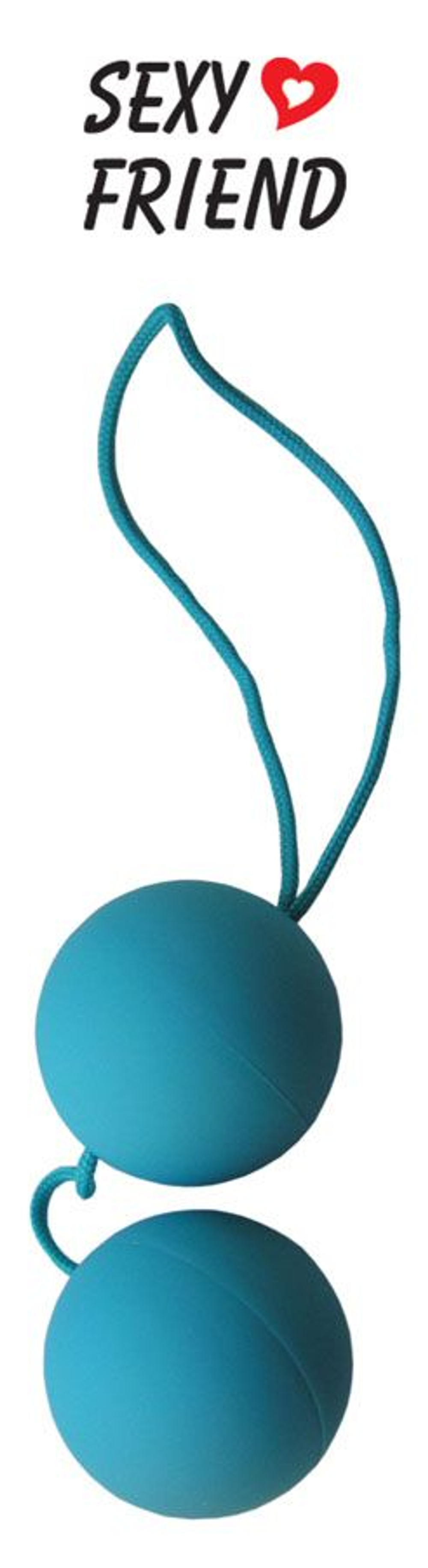 Голубые вагинальные шарики BALLS на шнурке (Цвет: голубой)