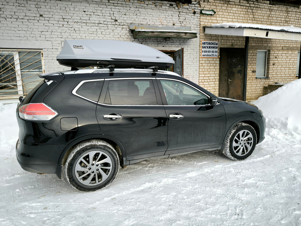 Автобокс Way-box Gulliver 520 на Nissan X Trail T 32 с рейлингами