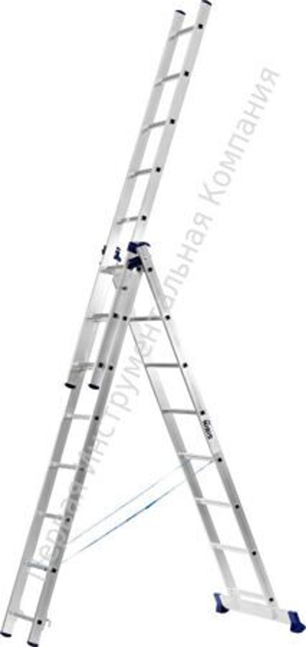 Алюминиевая двухсекционная лестница 2х8 СИБИН 38823-08