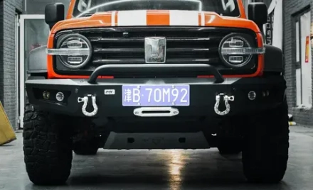 Силовой передний бампер MEIKA Tank 300 2021+ Танк дуга лебедка 2 фонаря свет