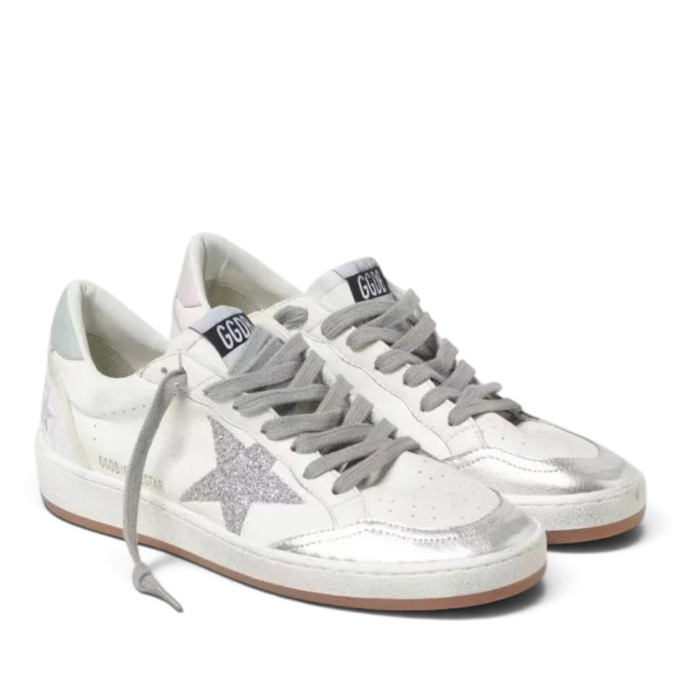 Women's Golden Goose Ball Star with Caviar Star and Mint Heel Tab