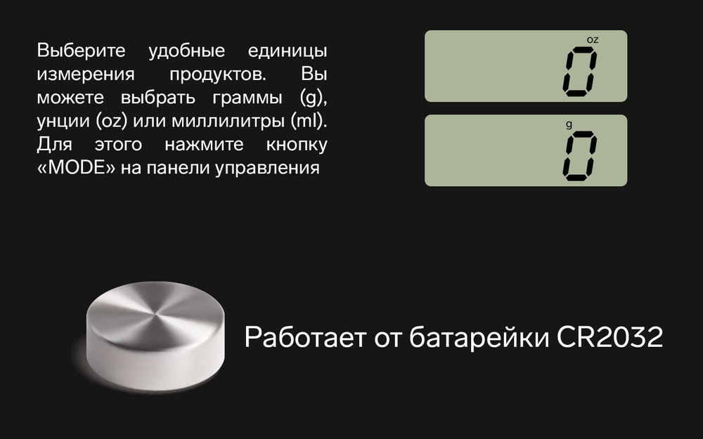 Мерная ложка Luazon LV-507, электронная, до 0.5 кг, белая