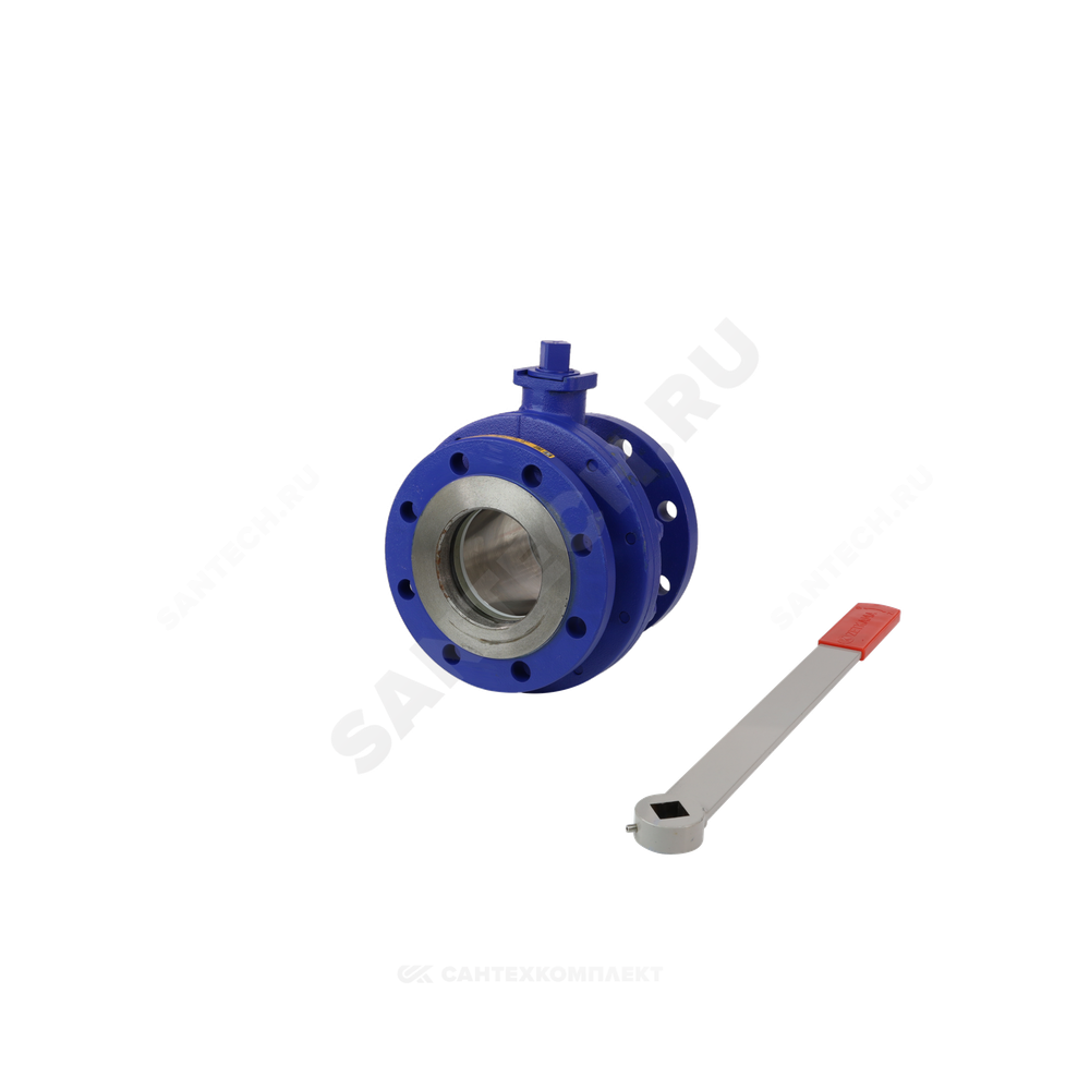 Кран шаровой чугун 565A Ду 125 Ру16 фл рукоятка Тмакс=150 оС Zetkama 565A125C09