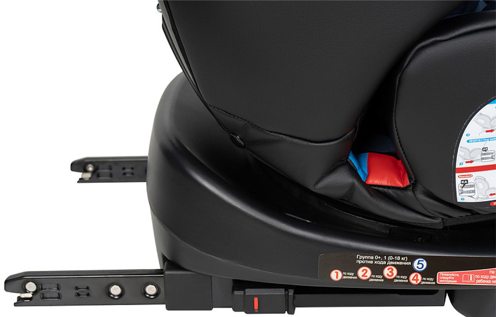 Автокресло детское ISOFIX YB102A (Blue PU/Темно-синий экокожа)