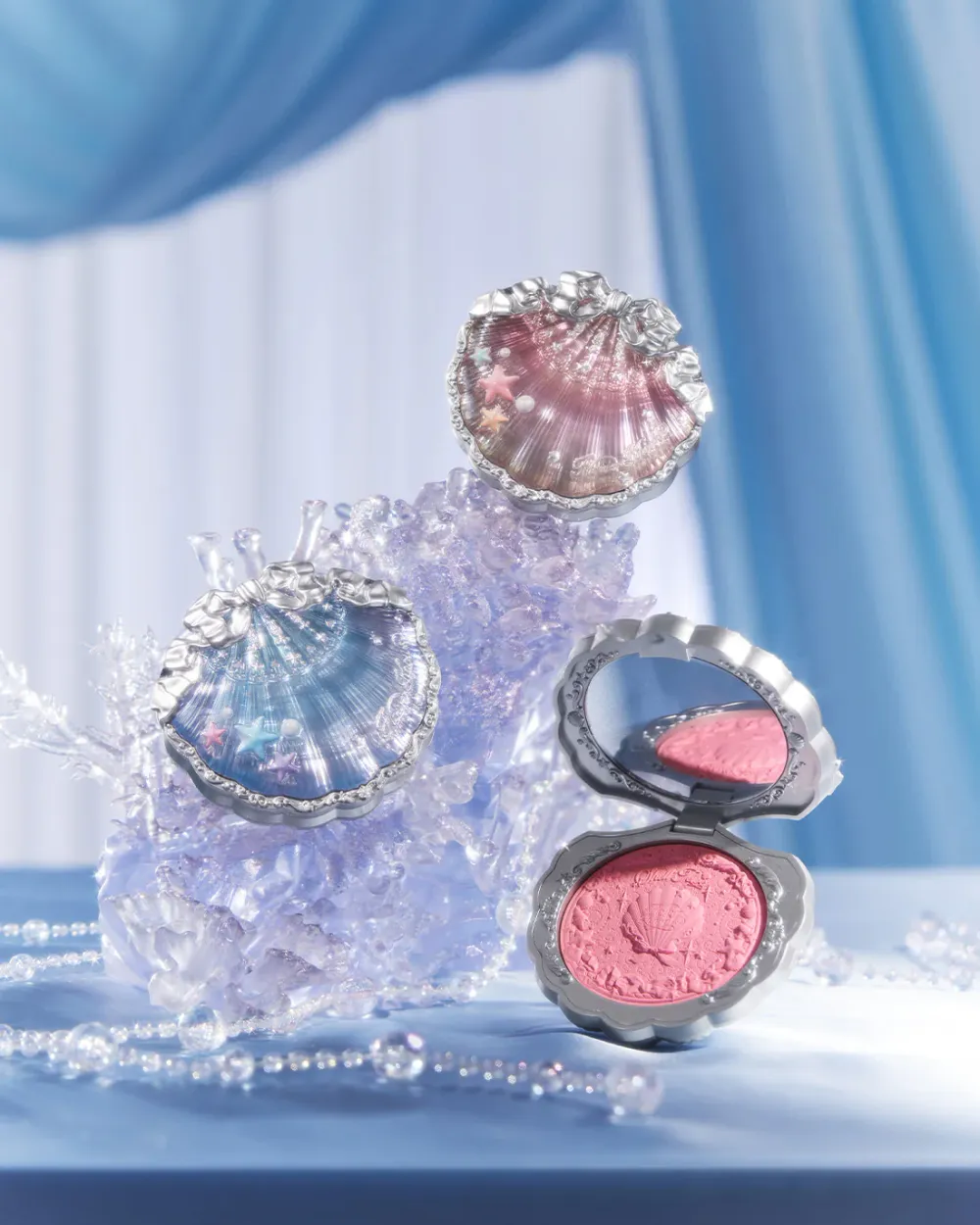 Сатиновые румяна Flower Knows Shell's Jewel - 05 Strawberry Bubble