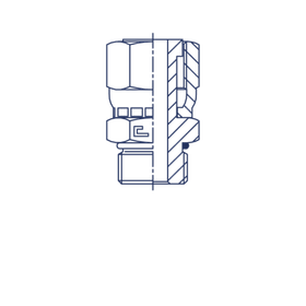 Штуцер FH D12 ORFS 13/16 - BSP 3/8 (обжатая гайка)