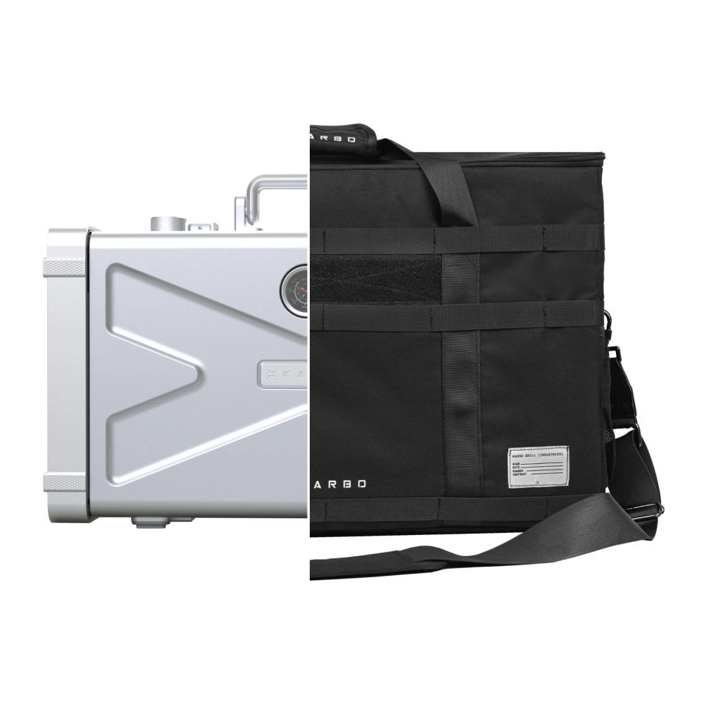 Газовый гриль портативный Karbo Grill X1 Natural Grey + сумка