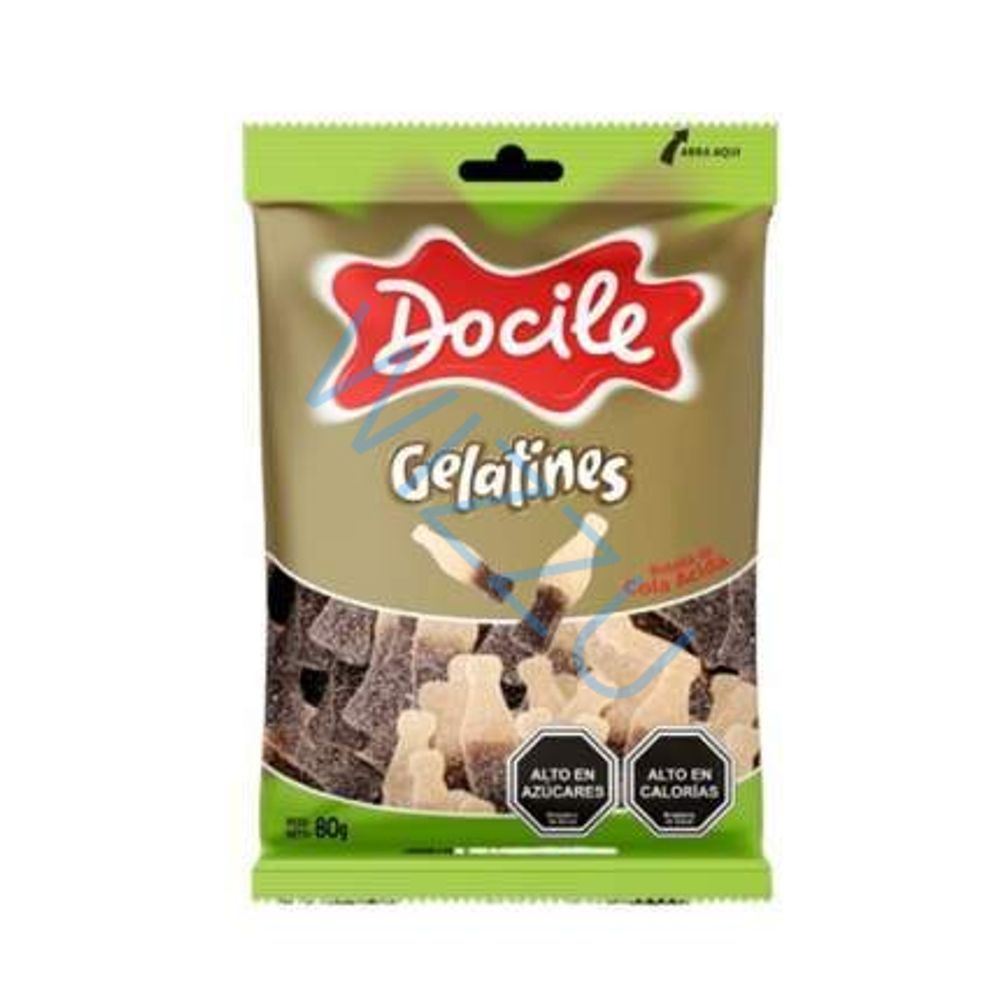 Жевательный мармелад Кислая бутылочка колы Docile Sour Cola Bottle, 80 г
