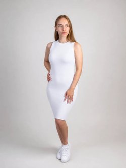 Платье лапша без руковов белое размер XS-M (40-44)
