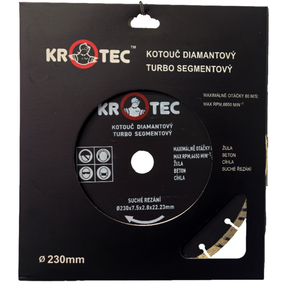 Диск алмазный 230 мм KROTEC Турбо Сегментированный