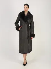 Дубленка зимняя натуральная длинная и теплая