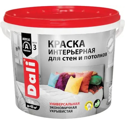 В/д DALI д/стен и потолков интерьер. База А  белая 5л  (Рогнеда)