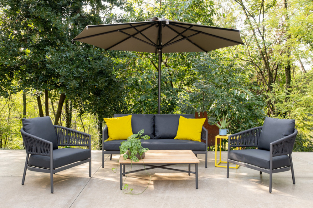 Зонт профессиональный Ø3.5 м Scolaro Napoli Standard, антрацит, серо-коричневый