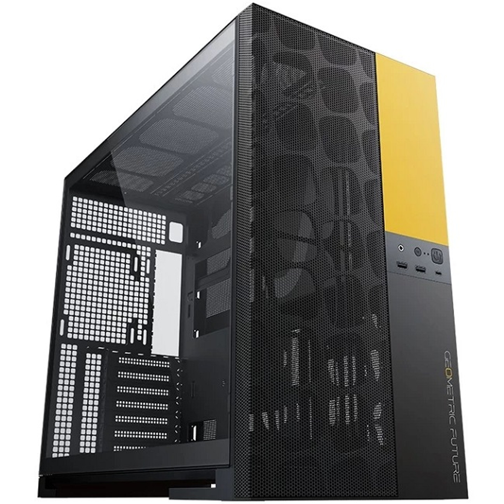 Корпус Midi-Tower Geometric Future Model 5 Vent, E-ATX, черный/желтый (1AM5VTBY00100)