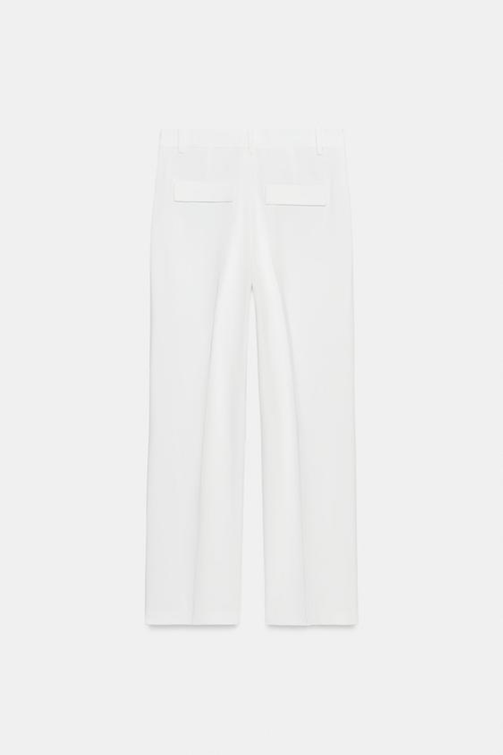 ZARA БРЮКИ ПРЯМОГО КРОЯ — ZW COLLECTION, БЕЛЫЙ