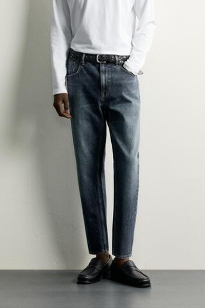 УКОРОЧЕННЫЕ ДЖИНСЫ SLIM FIT — ZARA