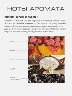 Подарочный набор "Должен быть" (Must Have) Диффузор и свеча, РОЗА И ПЕРСИК (ROSE AND PEACH)