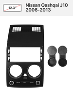 Переходная рамка 12.3" и комплект проводов для Nissan Qashqai J10 2006-2013