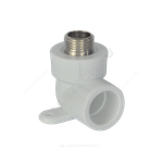 Угольник PP-R комбинированный белый Дн 20х1/2" НР с креплением PRO VALFEX 10121020-PRO