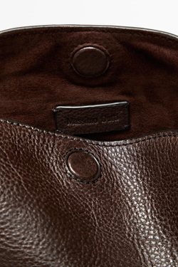 Massimo Dutti Мини-несессер из кожи наппа, коричневый