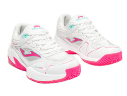 Детские кросовки для Padel Joma Slam JR 2632 - white/pink