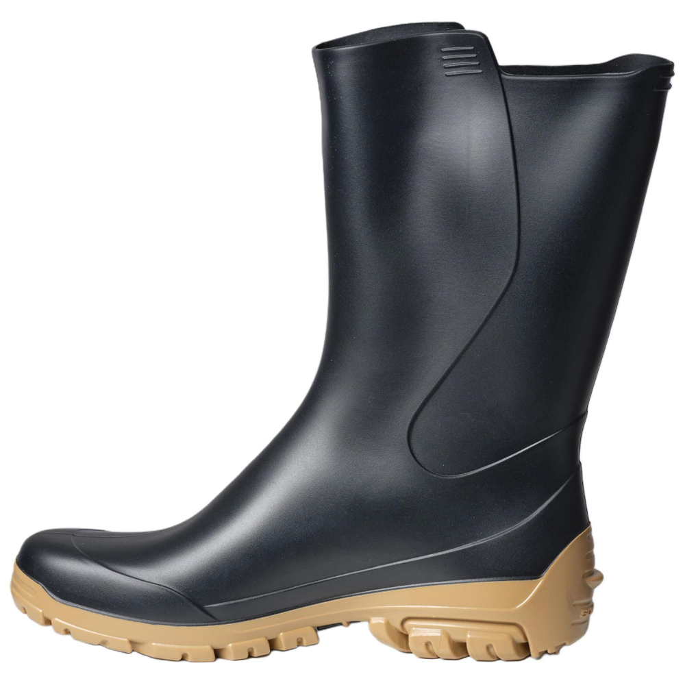 DECATHLON WELLIES 100 Waterproof And Wear resistant Slip on Rain Boots Women"s Black Brown