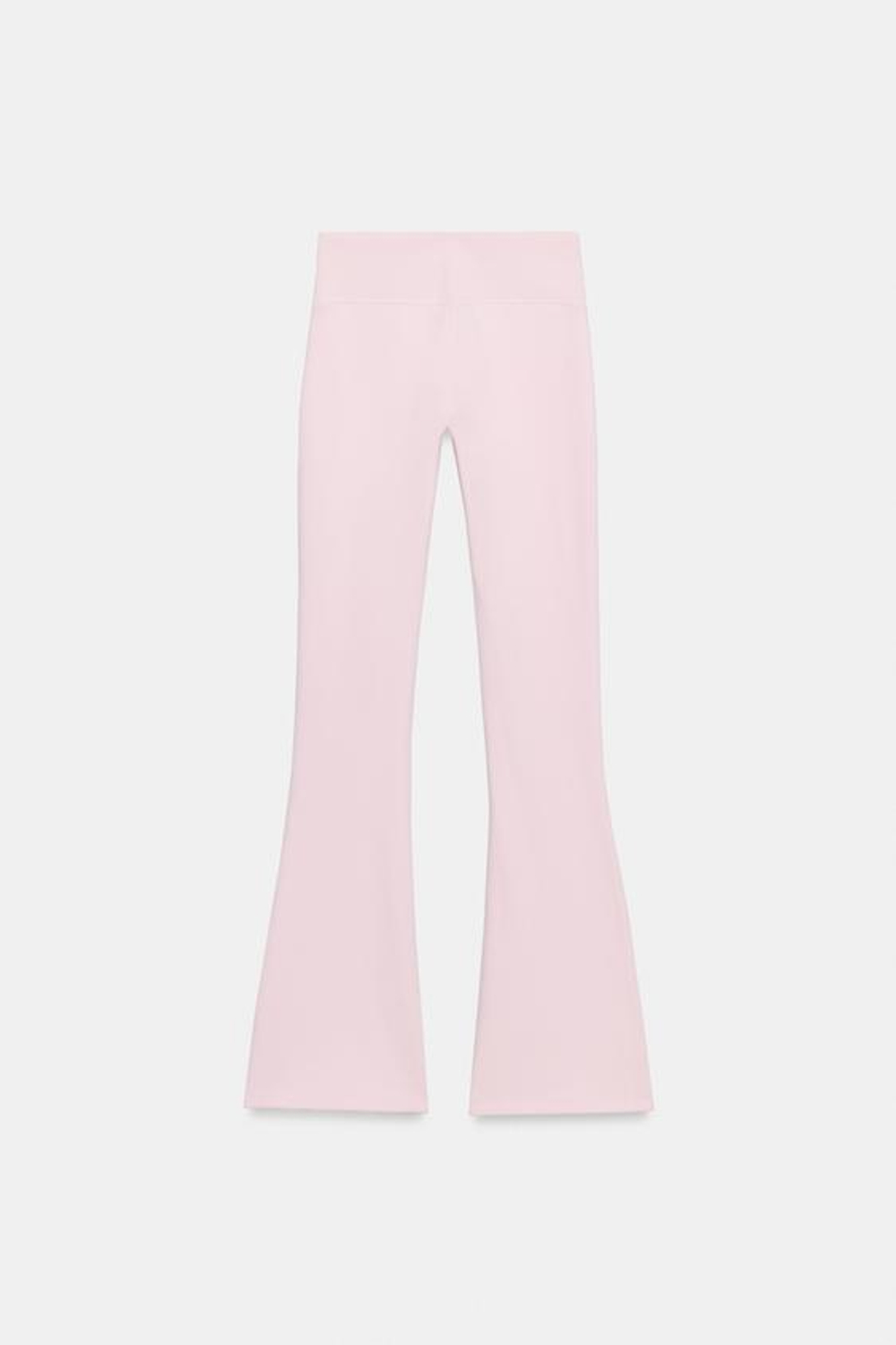 ZARA БРЮКИ FLARE ИЗ ФЛИСА, ПАСТЕЛЬНО-РОЗОВЫЙ