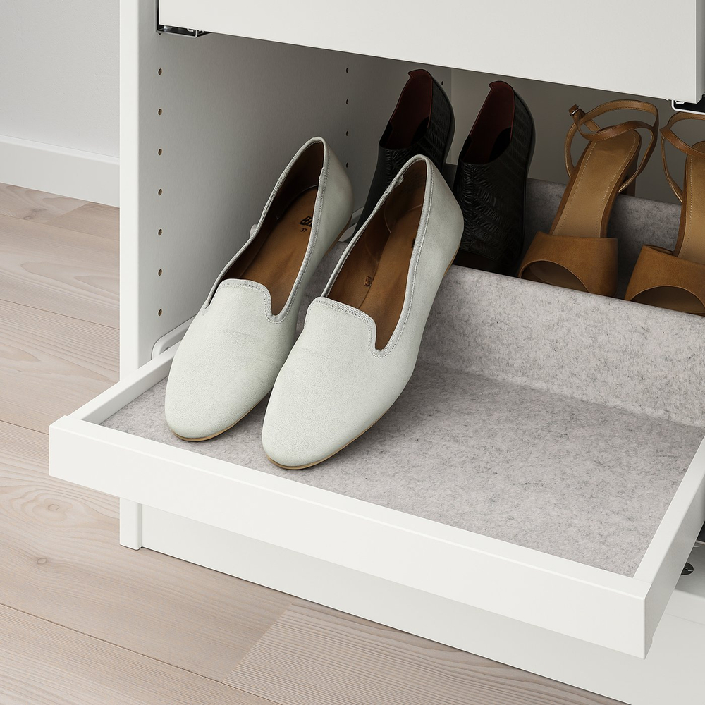 IKEA KOMPLEMENT  (ИКЕА КОМПЛЕМЕНТ)  -  Вкладыш для обуви для выдвижной полки - светло-серый 50x58 см