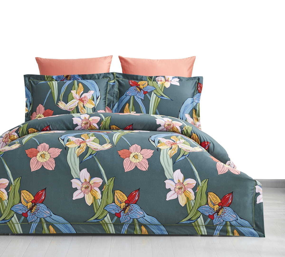 Постельное белье 2 спальное евро Arya home Eхclusive Evergreen