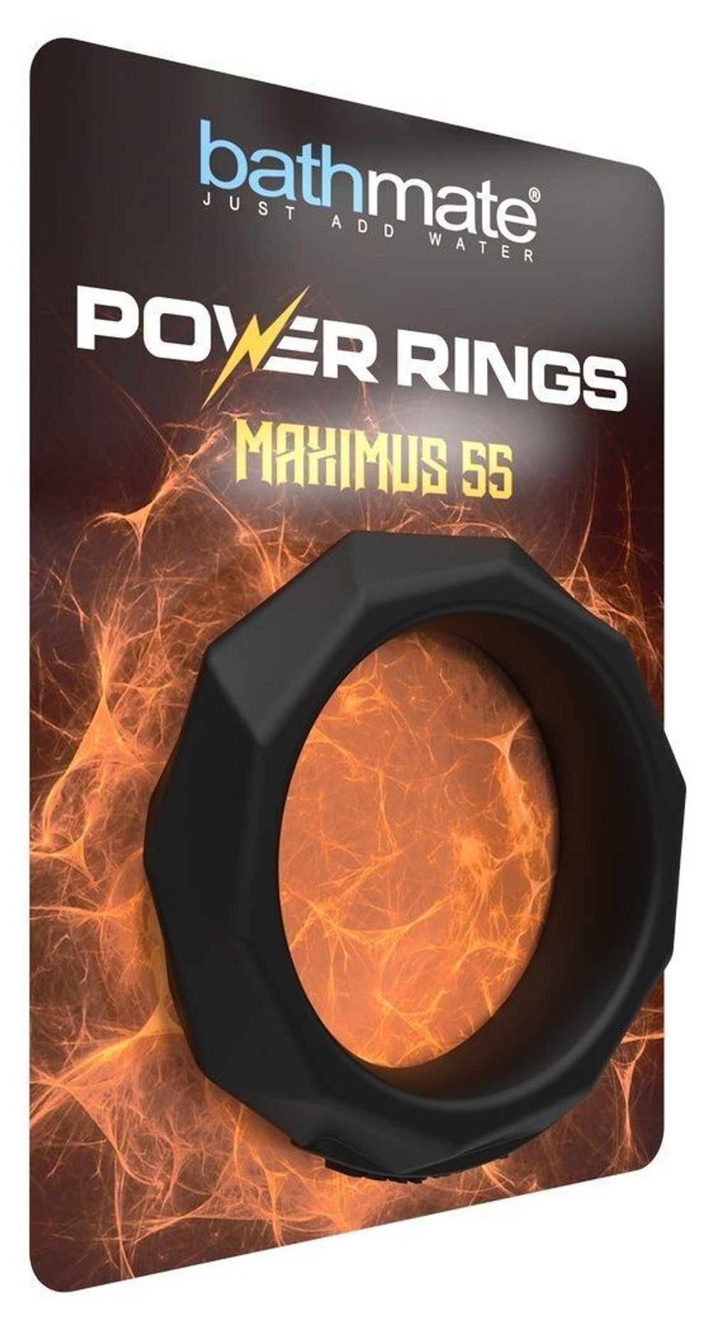 Черное эрекционное кольцо Maximus 55 (Цвет: черный)