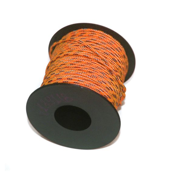 Линь Benvenuti Dyneema 1.5 мм нагрузка 180 кг (в катушке 25 м цена за 1 м) черный/оранжевый