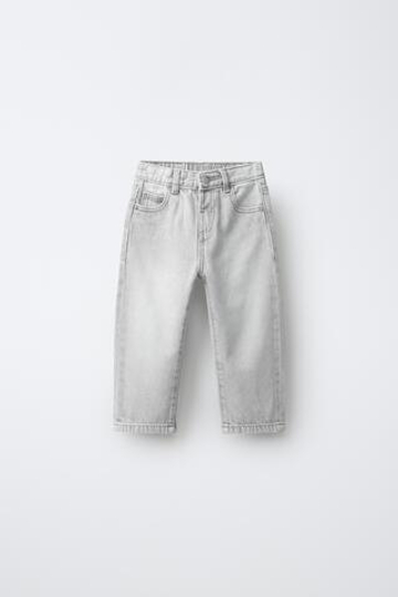 ZARA ДЖИНСЫ STRAIGHT, ЖЕМЧУЖНО-СЕРЫЙ