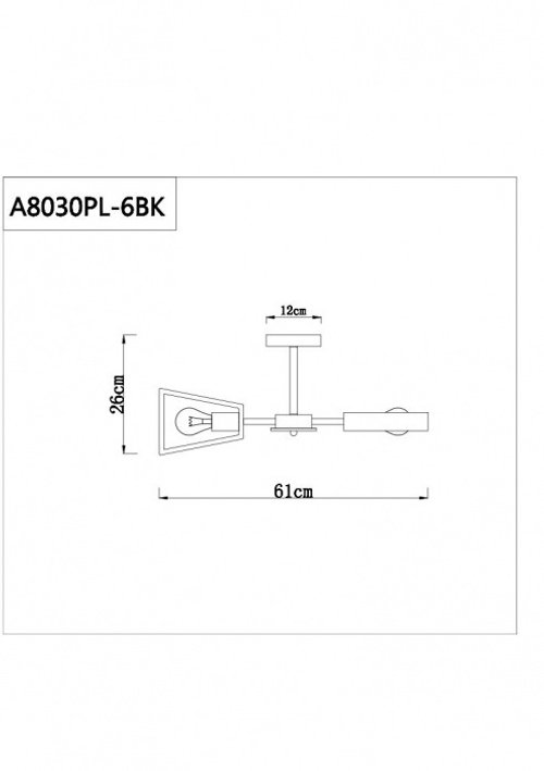 Потолочная люстра Arte Lamp BRUSSELS A8030PL-6BK