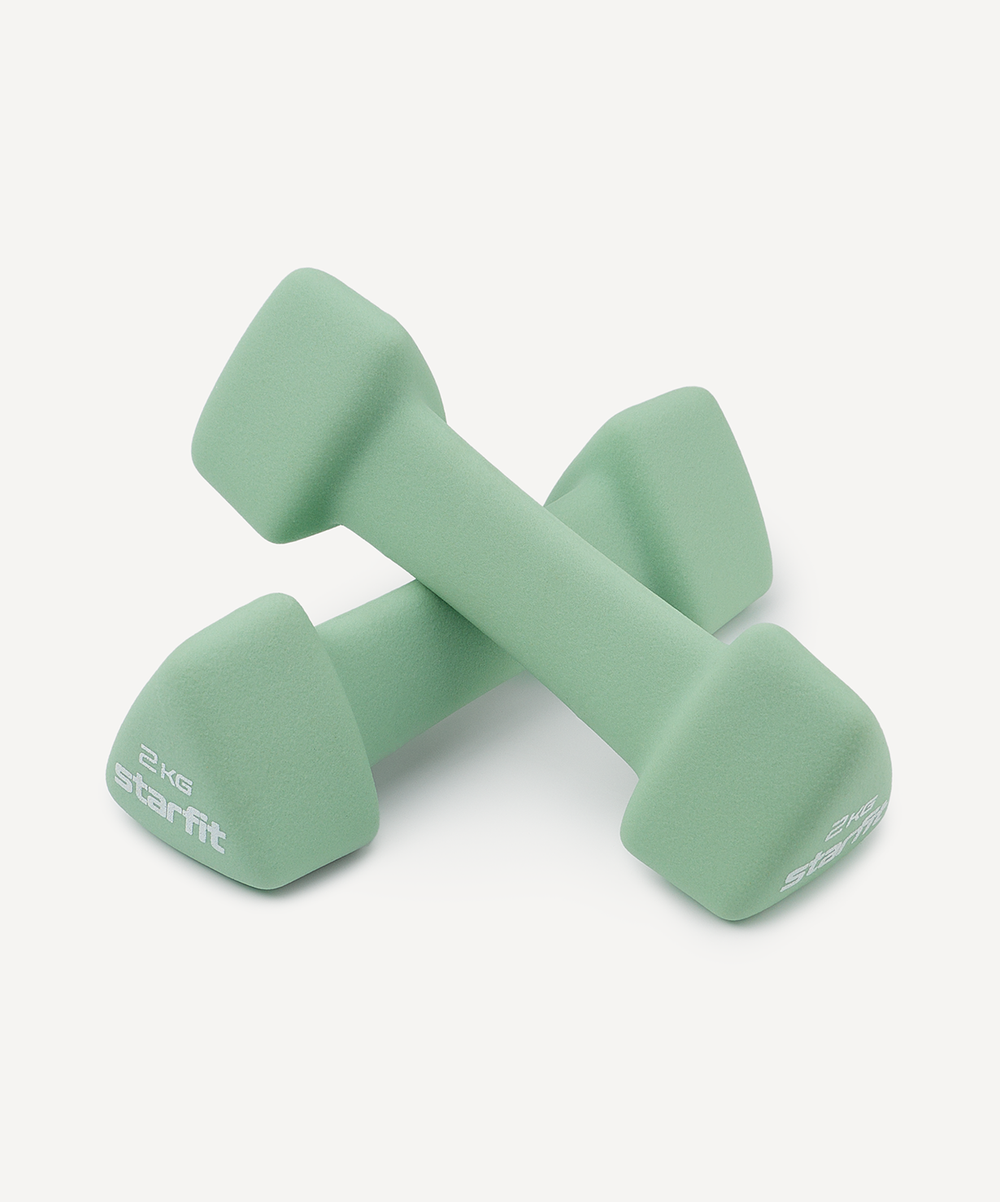 Гантель неопреновая STARFIT DB-205 2 кг, оливковый, пара