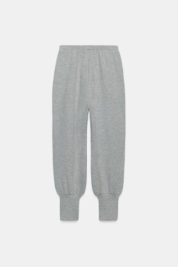 ZARA БРЮКИ С МАНЖЕТАМИ, СЕРЫЙ