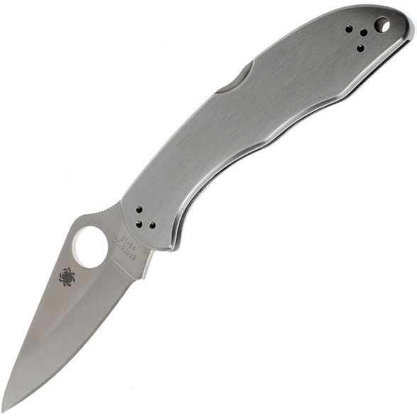 Цена наСкладной нож Delica 4 - Spyderco C11P, сталь VG-10 Satin Plain, рукоять нержавеющая сталь