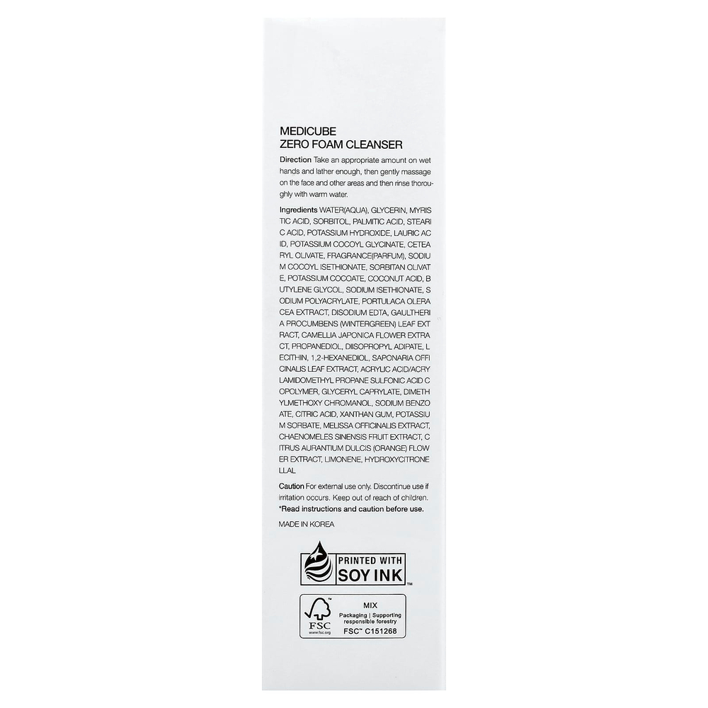 Medicube, очищающее средство Zero Foam, очищающее средство, 120 г (4,23 унции)