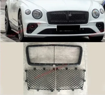 Черная решетка радиатора для Bentley Continental GT V8 W12 2018+ Бентли Континенталь