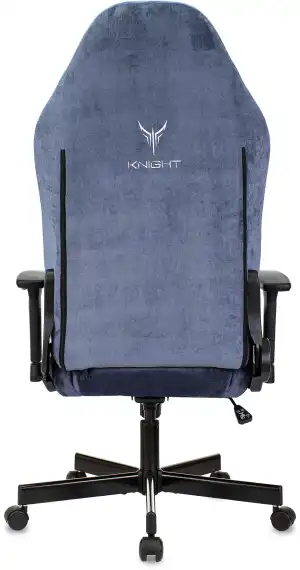 Кресло игровое Knight N1 Fabric синий Light-27 с подголов. крестов. металл