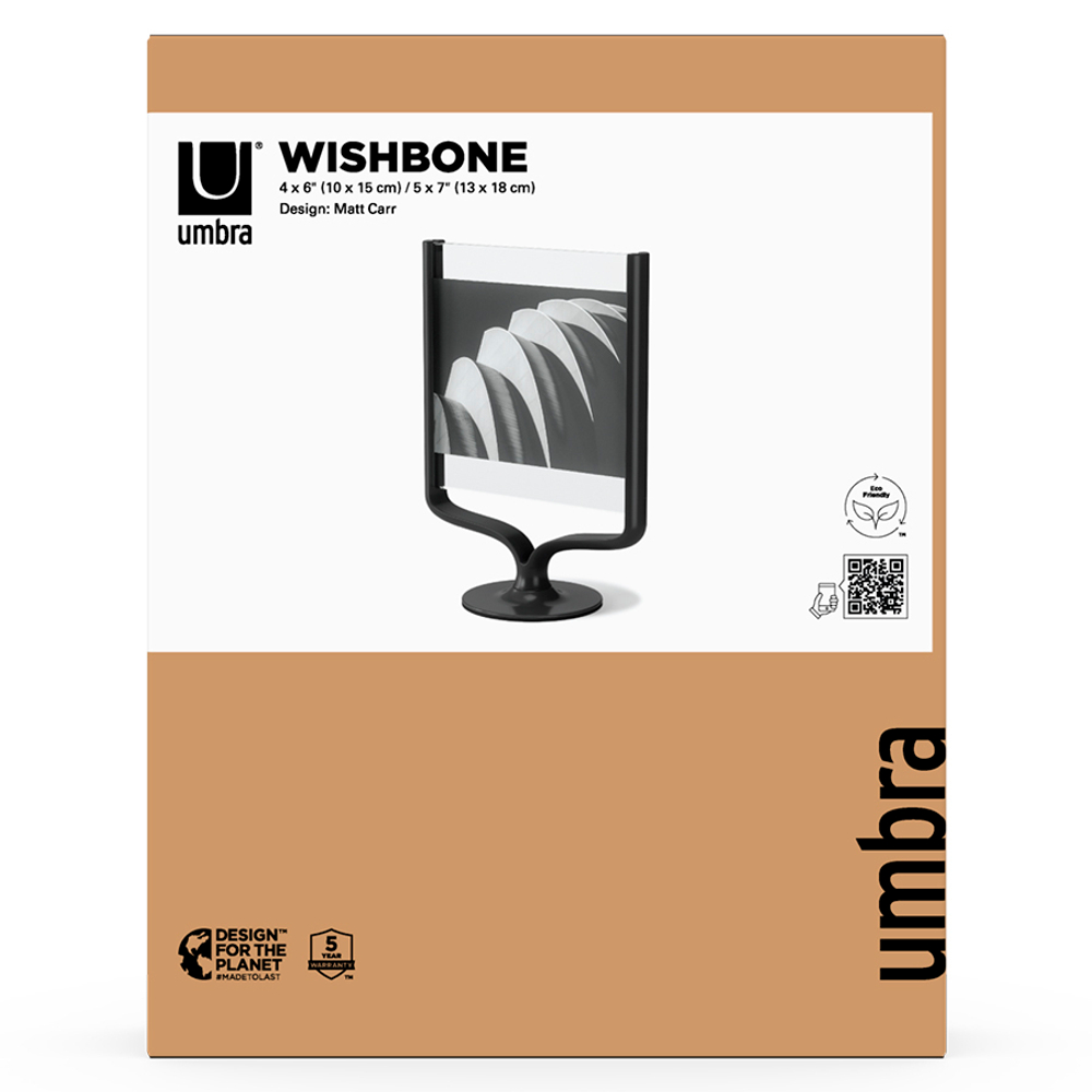 Фоторамка wishbone, 18х25 см, черная