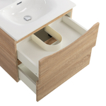 Тумба с раковиной подвесная BelBagno MARINO-CER-N-600-2C-SO-WO-P Rovere Bianco, раковина белая BB-8099-60